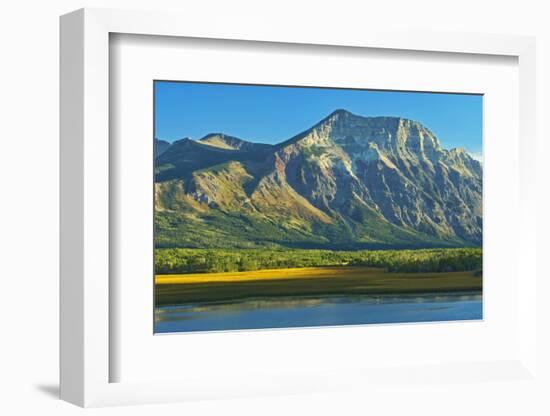 Canada, Alberta, Waterton Lakes National Park. Vimy Ridge and Lower Waterton Lake.-Jaynes Gallery-Framed Photographic Print