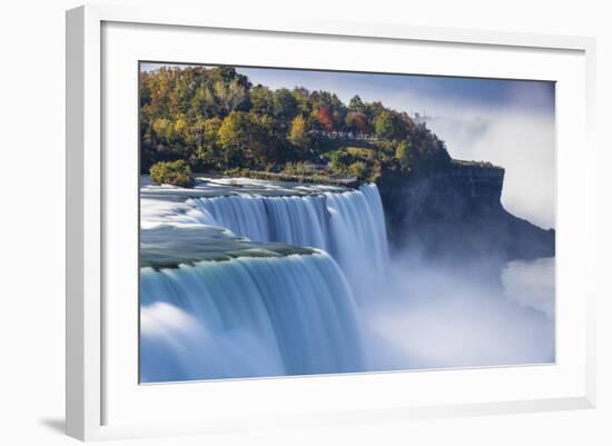 Canada and USA, Ontario and New York State, Niagara, Niagara Falls, the American and Canadian Falls-Jane Sweeney-Framed Photographic Print
