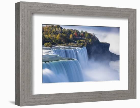 Canada and USA, Ontario and New York State, Niagara, Niagara Falls, the American and Canadian Falls-Jane Sweeney-Framed Photographic Print
