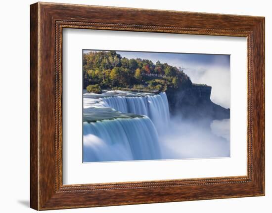 Canada and USA, Ontario and New York State, Niagara, Niagara Falls, the American and Canadian Falls-Jane Sweeney-Framed Photographic Print