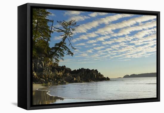 Canada, B.C, Vancouver Island. Clouds and Reflections on Tonquin Beach-Kevin Oke-Framed Premier Image Canvas