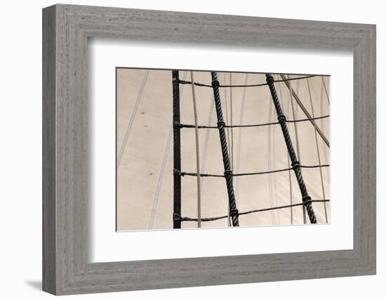 Canada, B.C, Victoria. Rigging and Sails on the Hms Bounty-Kevin Oke-Framed Photographic Print