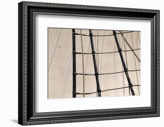 Canada, B.C, Victoria. Rigging and Sails on the Hms Bounty-Kevin Oke-Framed Photographic Print