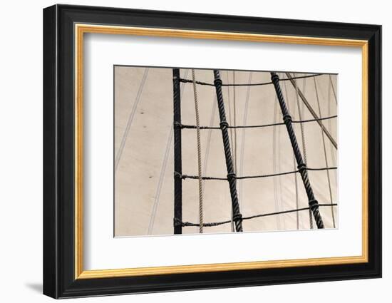 Canada, B.C, Victoria. Rigging and Sails on the Hms Bounty-Kevin Oke-Framed Photographic Print