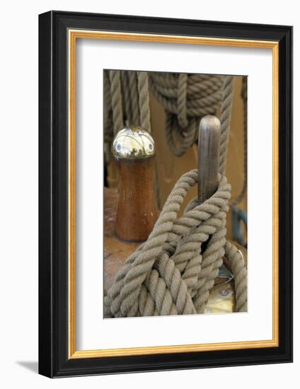 Canada, B.C, Victoria. Rigging Rope around a Peg on the Uscg Eagle-Kevin Oke-Framed Photographic Print