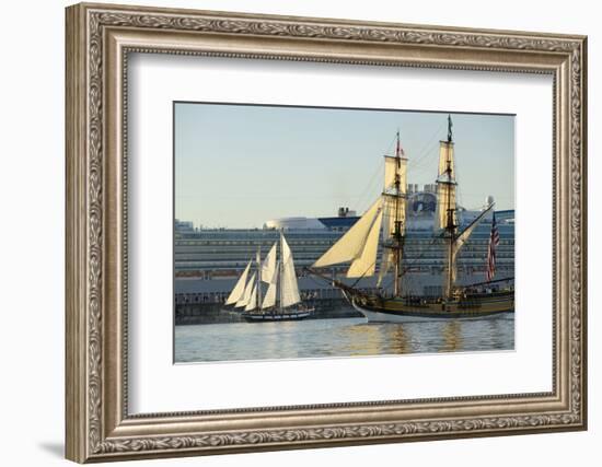 Canada, B.C, Victoria. Ships Sailing During Tall Ships Victoria-Kevin Oke-Framed Photographic Print