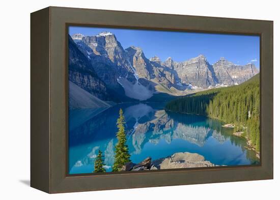 Canada, Banff National Park, Valley of the Ten Peaks, Moraine Lake-Jamie & Judy Wild-Framed Premier Image Canvas