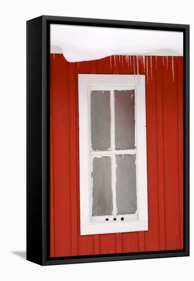 Canada, Banff, window detail.-Michele Westmorland-Framed Premier Image Canvas