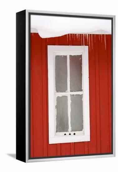 Canada, Banff, window detail.-Michele Westmorland-Framed Premier Image Canvas