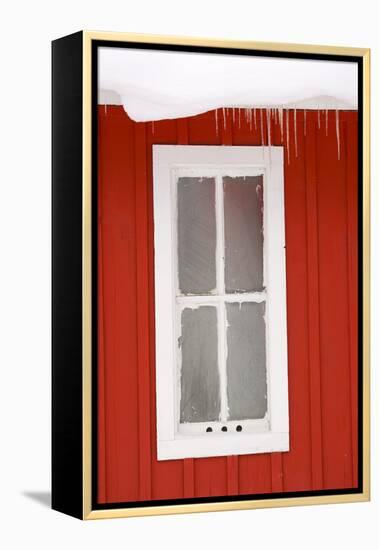 Canada, Banff, window detail.-Michele Westmorland-Framed Premier Image Canvas