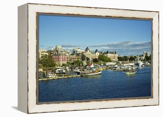 Canada, British Columbia. City of Victoria seen from the harbor-Michele Molinari-Framed Premier Image Canvas