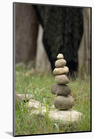 Canada, British Columbia, Cowichan Valley. Balanced Rocks at a Lavender Farm-Kevin Oke-Mounted Photographic Print