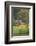 Canada, British Columbia, Cowichan Valley. Row of Sunflowers and Old Red Barn-Kevin Oke-Framed Photographic Print