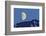 Canada, British Columbia. Half moon rising above mountain.-Jaynes Gallery-Framed Photographic Print