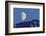 Canada, British Columbia. Half moon rising above mountain.-Jaynes Gallery-Framed Photographic Print