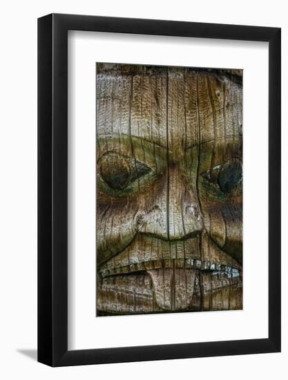 Canada, British Columbia, Kispiox. Detail of totem pole.-Jaynes Gallery-Framed Photographic Print