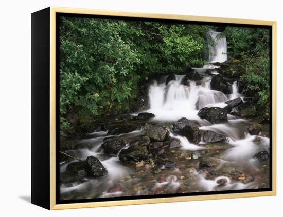 Canada, British Columbia, Prince Rupert, Waterfall-Mike Grandmaison-Framed Premier Image Canvas