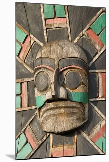 Canada, British Columbia, Vancouver Island. Raven Above Sea Serpent with Wolf and Macquinna Mask-Kevin Oke-Mounted Photographic Print