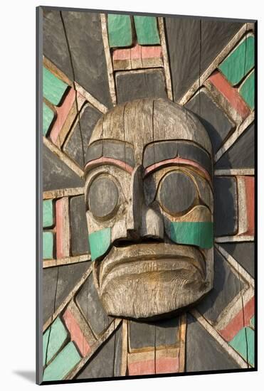 Canada, British Columbia, Vancouver Island. Raven Above Sea Serpent with Wolf and Macquinna Mask-Kevin Oke-Mounted Photographic Print