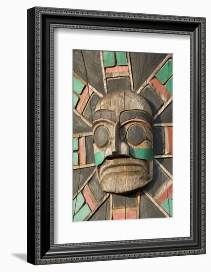 Canada, British Columbia, Vancouver Island. Raven Above Sea Serpent with Wolf and Macquinna Mask-Kevin Oke-Framed Photographic Print