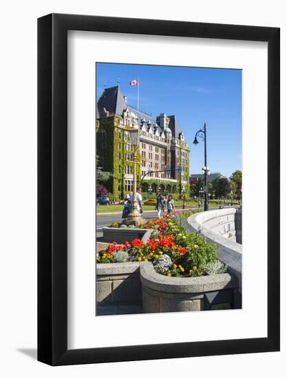 Canada, British Columbia, Victoria. Colorful Floral Display Along Waterfront-Trish Drury-Framed Photographic Print