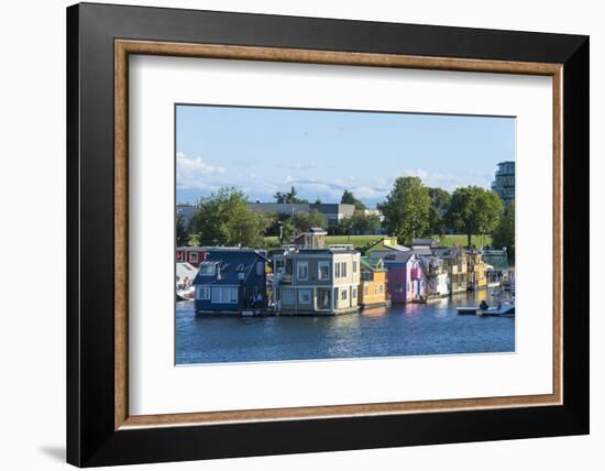 Canada, British Columbia, Victoria. Inner Harbor Fisherman Wharf Floating Village-Trish Drury-Framed Photographic Print