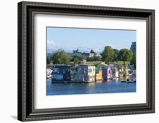 Canada, British Columbia, Victoria. Inner Harbor Fisherman Wharf Floating Village-Trish Drury-Framed Photographic Print