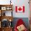 Canada Flag Design with Wood Patterning - Flags of the World Series-Philippe Hugonnard-Art Print displayed on a wall