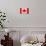 Canada Flag Design with Wood Patterning - Flags of the World Series-Philippe Hugonnard-Art Print displayed on a wall