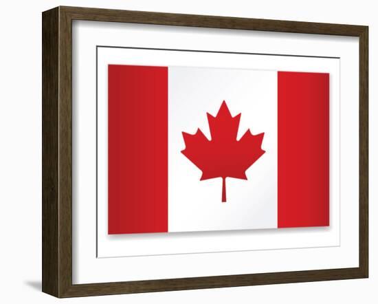 Canada Flag-ekler-Framed Art Print