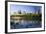 Canada Geese Resting at a Lake with Skyline, Calgary, Alberta, Canada-Peter Adams-Framed Photographic Print