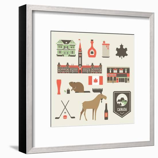 Canada Icons-vector pro-Framed Art Print