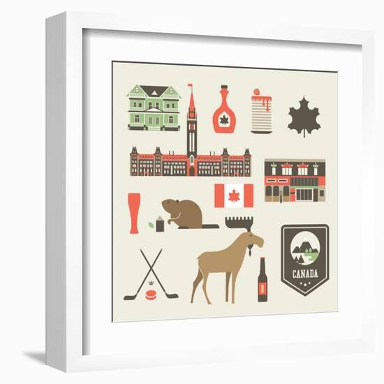 Canada Icons-vector pro-Framed Art Print