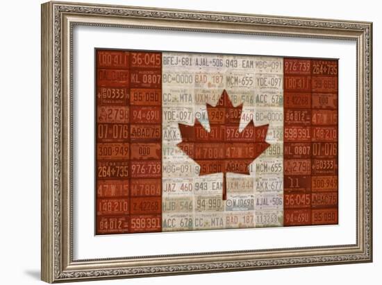 Canada License Plate Flag-Design Turnpike-Framed Giclee Print