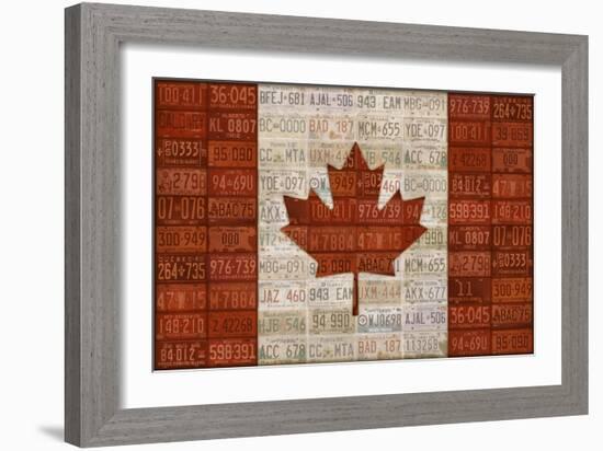 Canada License Plate Flag-Design Turnpike-Framed Giclee Print