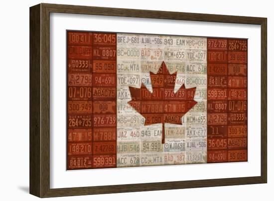 Canada License Plate Flag-Design Turnpike-Framed Giclee Print