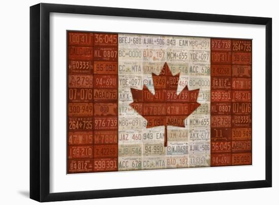 Canada License Plate Flag-Design Turnpike-Framed Giclee Print