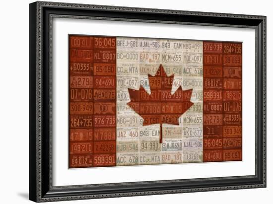Canada License Plate Flag-Design Turnpike-Framed Giclee Print