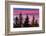 Canada, Manitoba, Birds Hill Provincial Park. Sunset silhouettes evergreen trees.-Jaynes Gallery-Framed Photographic Print