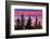 Canada, Manitoba, Birds Hill Provincial Park. Sunset silhouettes evergreen trees.-Jaynes Gallery-Framed Photographic Print