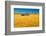 Canada, Manitoba, Holland. Barn and wheat field.-Jaynes Gallery-Framed Photographic Print