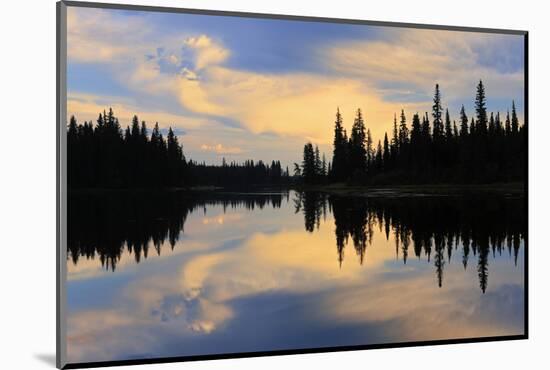 Canada, Manitoba, Pisew Falls Provincial Park. Forest reflected in Grass River.-Jaynes Gallery-Mounted Photographic Print