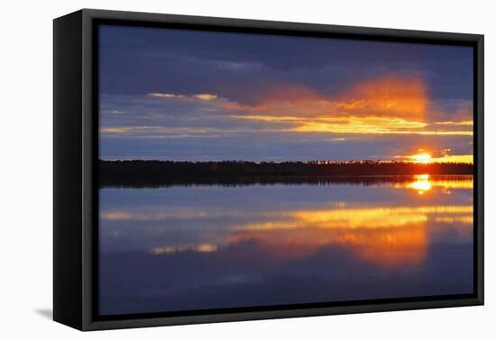 Canada, Manitoba, Whiteshell Provincial Park. Sunrise on White Lake.-Jaynes Gallery-Framed Premier Image Canvas