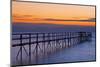 Canada, Manitoba, Winnipeg. Pier on Lake Winnipeg at dawn.-Jaynes Gallery-Mounted Photographic Print