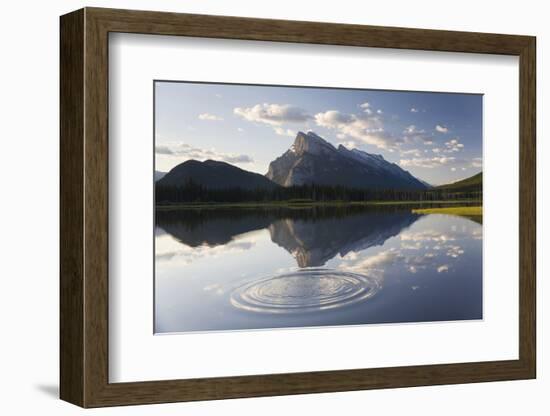 Canada, Mt Rundle, Vermillion Lake and Ripple-Peter Adams-Framed Photographic Print