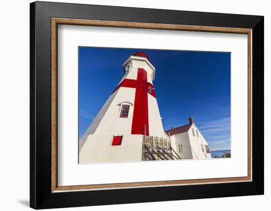 Canada, New Brunswick, Campobello Island. Head Harbour Lightstation lighthouse.-Walter Bibikow-Framed Photographic Print
