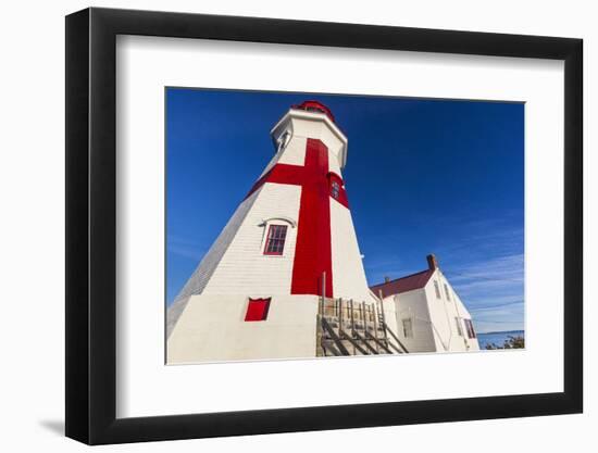 Canada, New Brunswick, Campobello Island. Head Harbour Lightstation lighthouse.-Walter Bibikow-Framed Photographic Print