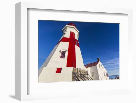 Canada, New Brunswick, Campobello Island. Head Harbour Lightstation lighthouse.-Walter Bibikow-Framed Photographic Print