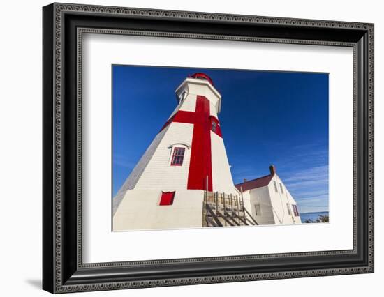 Canada, New Brunswick, Campobello Island. Head Harbour Lightstation lighthouse.-Walter Bibikow-Framed Photographic Print