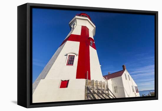 Canada, New Brunswick, Campobello Island. Head Harbour Lightstation lighthouse.-Walter Bibikow-Framed Premier Image Canvas